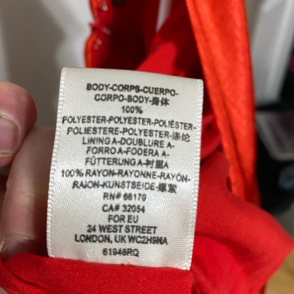 Anthropologie Maquelle Red Satin Wide Leg Jumpsuit Size Small - Picture 7 of 8